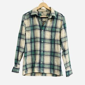 Madewell Women’s Long-Sleeve Flannel Slub Twill in Lighthouse Size Small